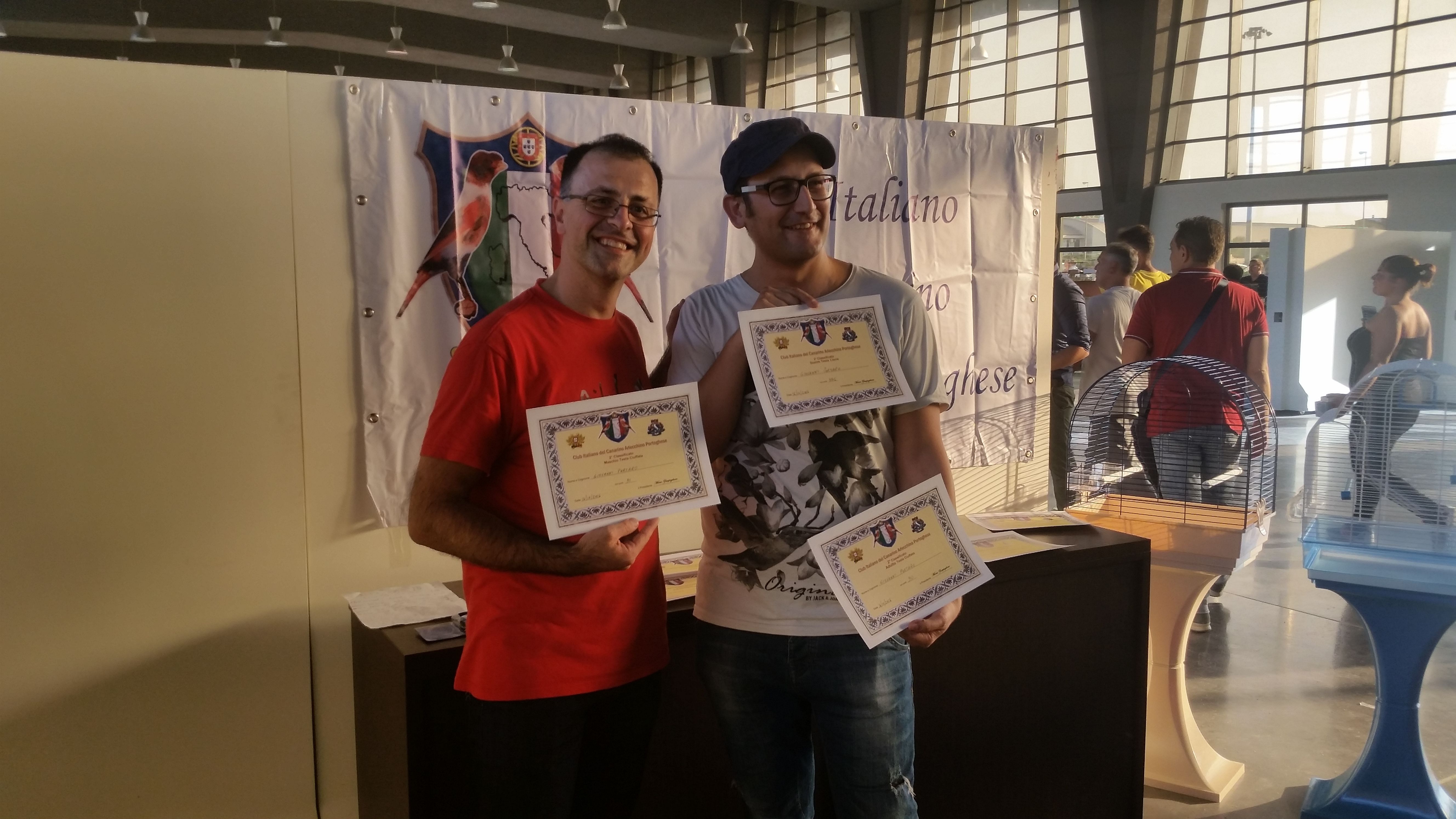 2016 -  IIa edizione  mostra specialistica C.I.C.A.P. Gian Luca Portaro premiato dal Prsidente  del C.I.C.A.P. Mario Zampaglione